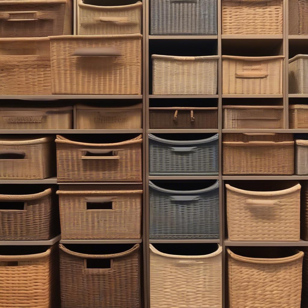 Durable and Stylish 11x11 Wicker Storage Bins