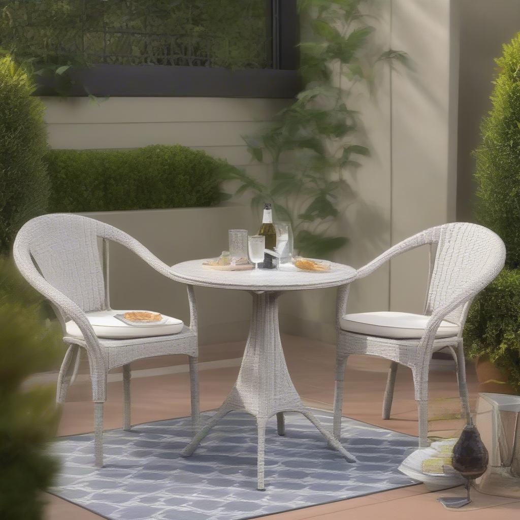 Placement Ideas for a 3-Piece Wicker Bistro Set