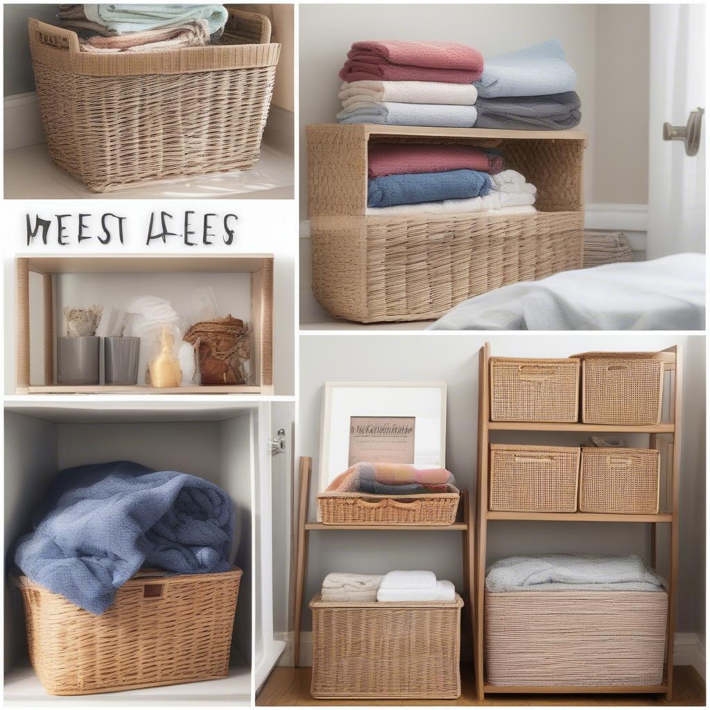 4 Wicker Basket Storage Shelf Organization Ideas