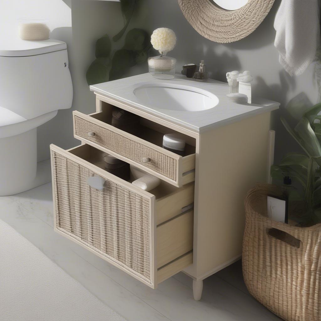 4D Concepts Windsor Wicker Bathroom Cabinet Design Features