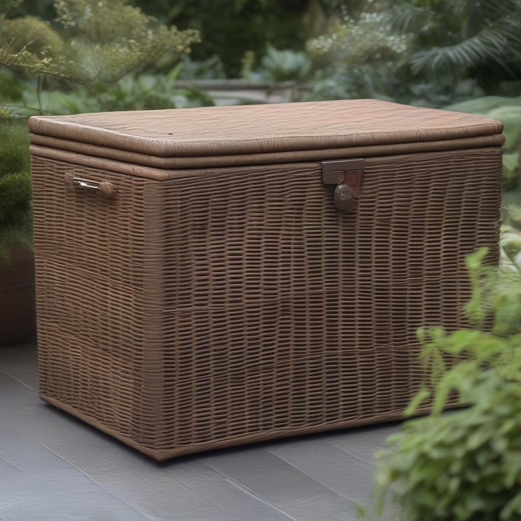 Durable All Weather Wicker Chest Withstands Harsh Weather