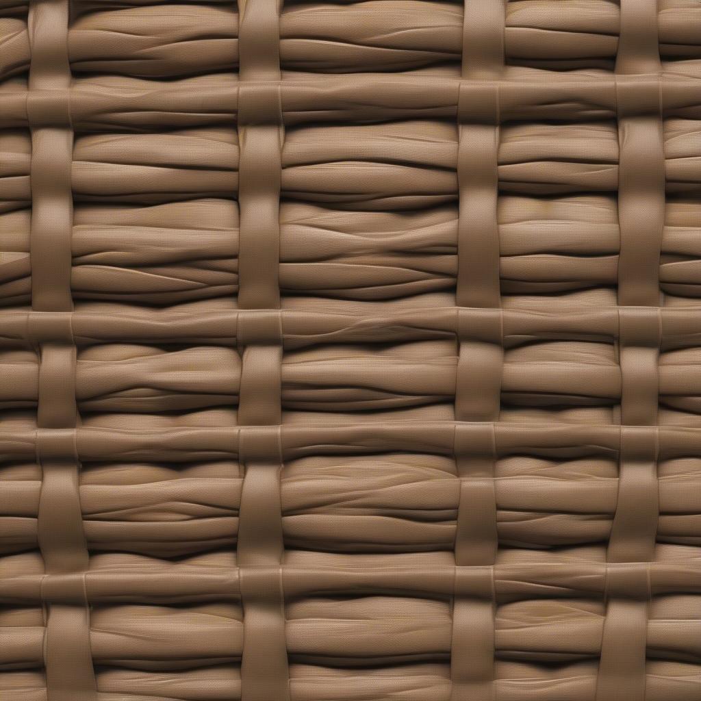 Close-up view of all-weather wicker material, highlighting its texture and durability.