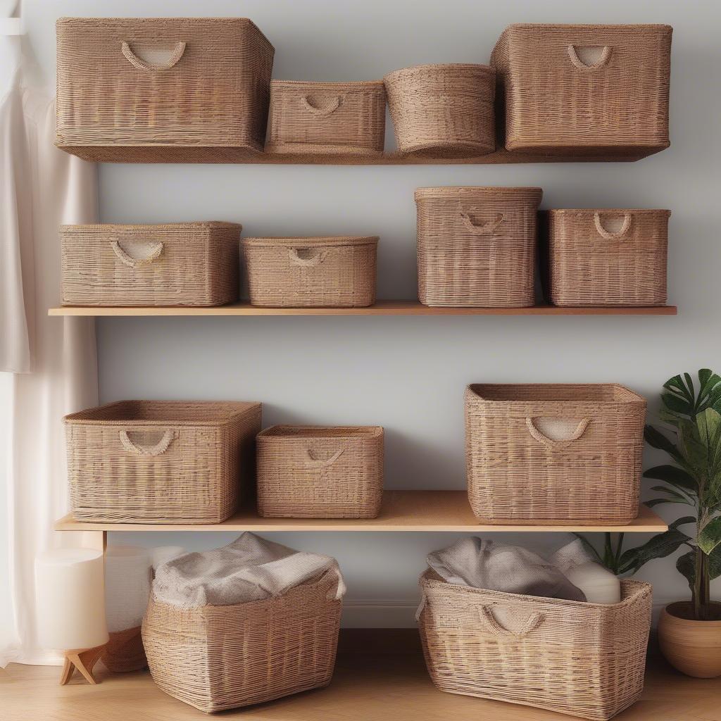 Amazon Wicker Basket Storage in Various Sizes