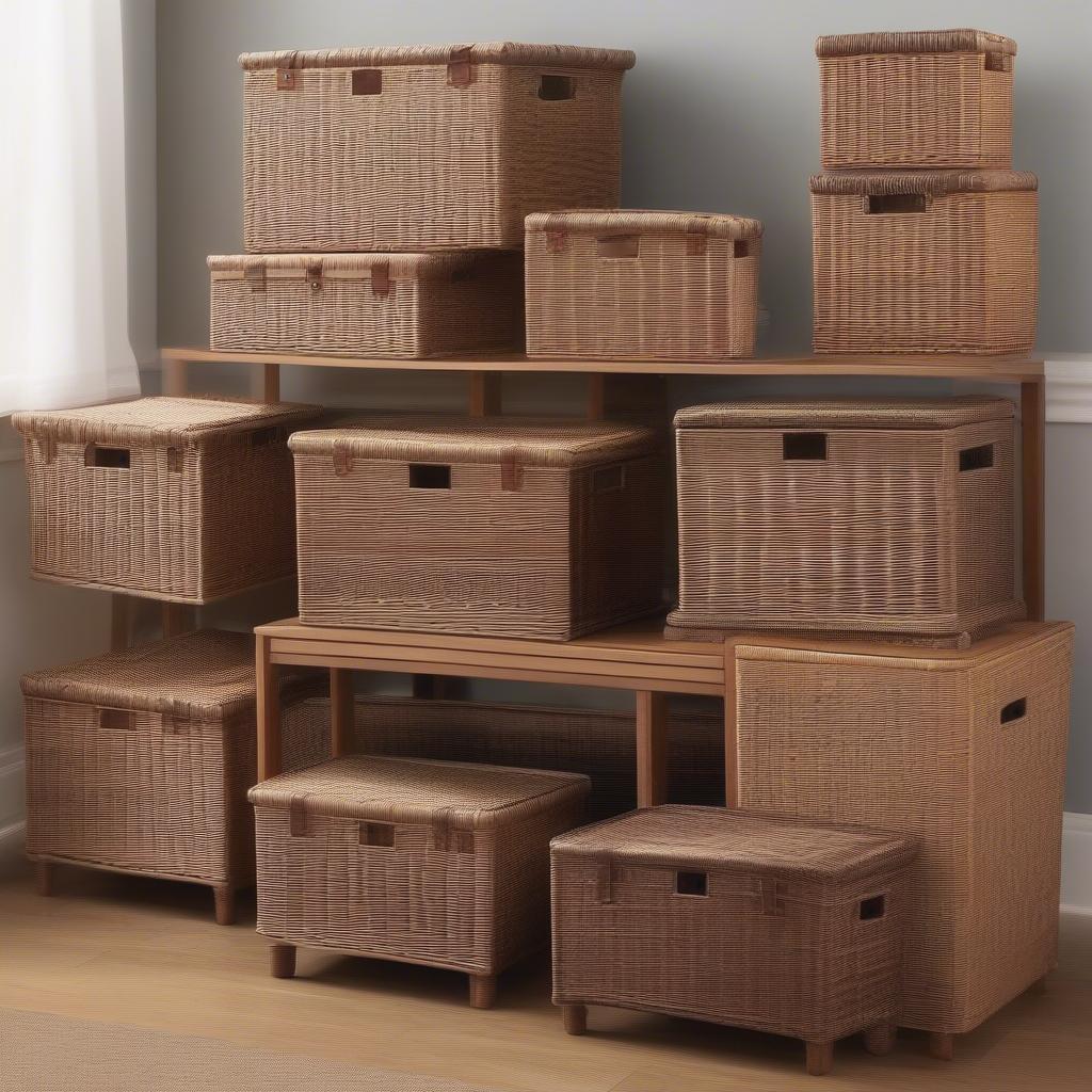 Variety of Wicker Storage Baskets on Amazon