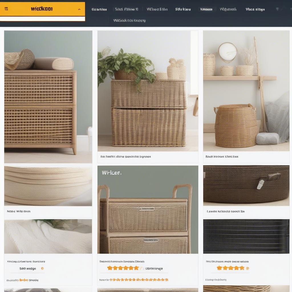 Filtering Wicker Storage Options on Amazon