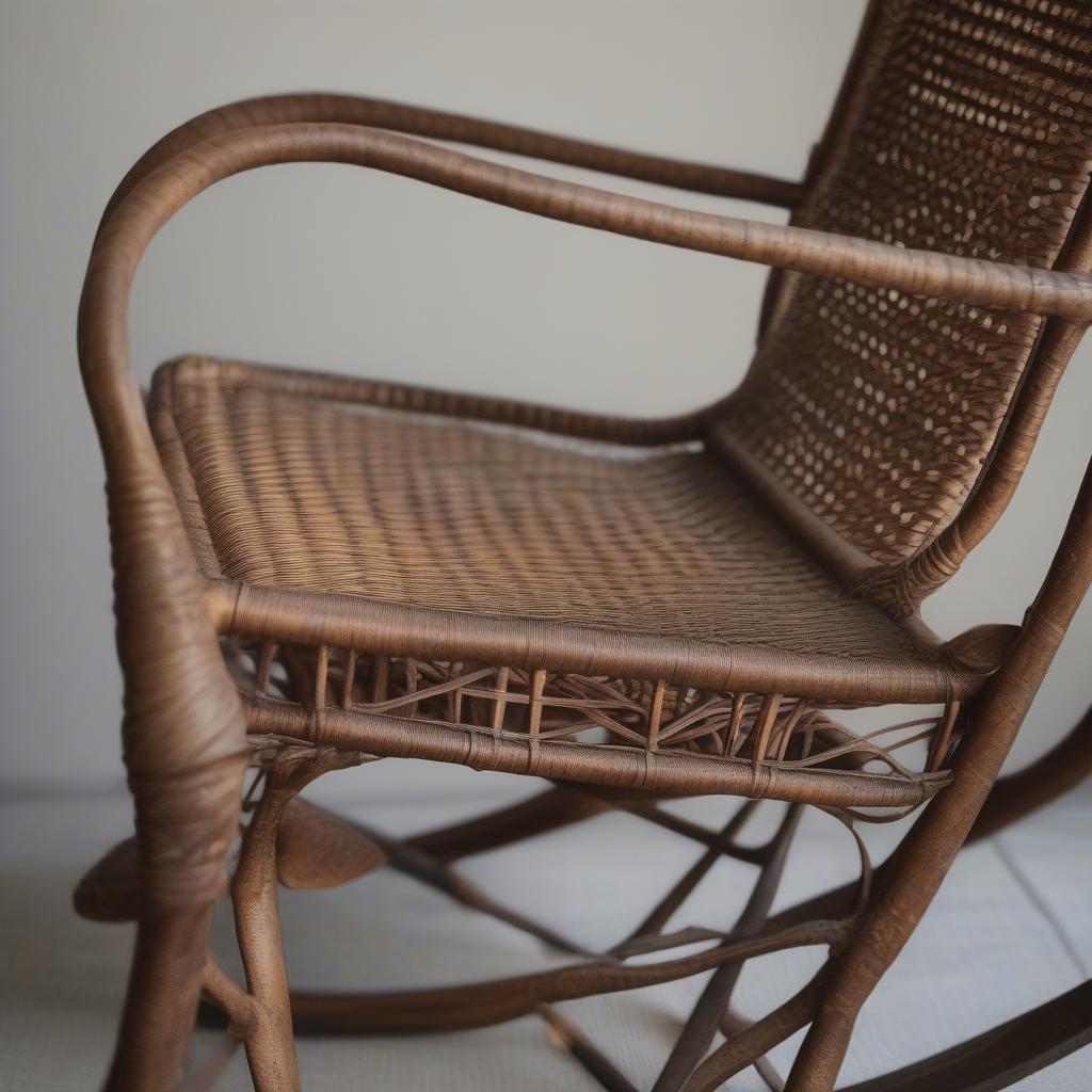 Antique Wicker Rocking Chair from the Victorian Era