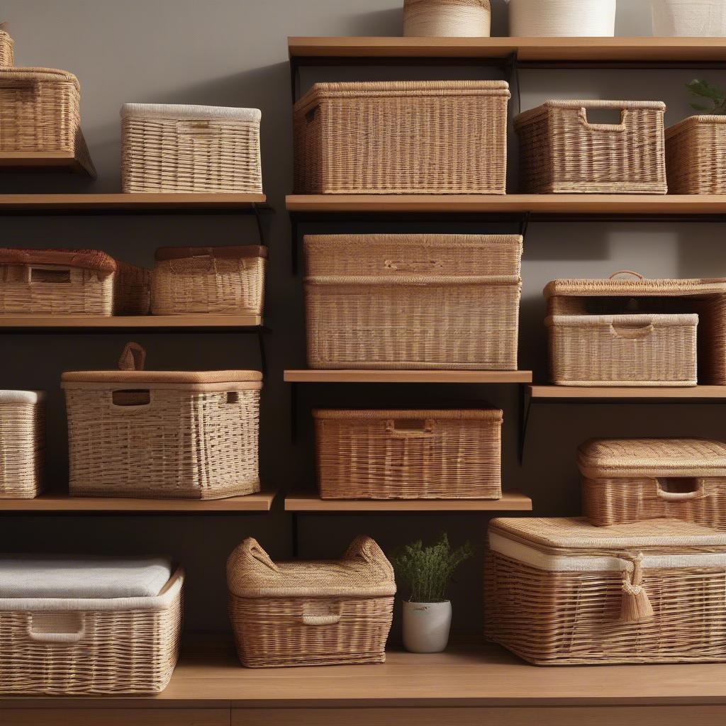 Variety of Bed Bath and Beyond Wicker Storage Baskets