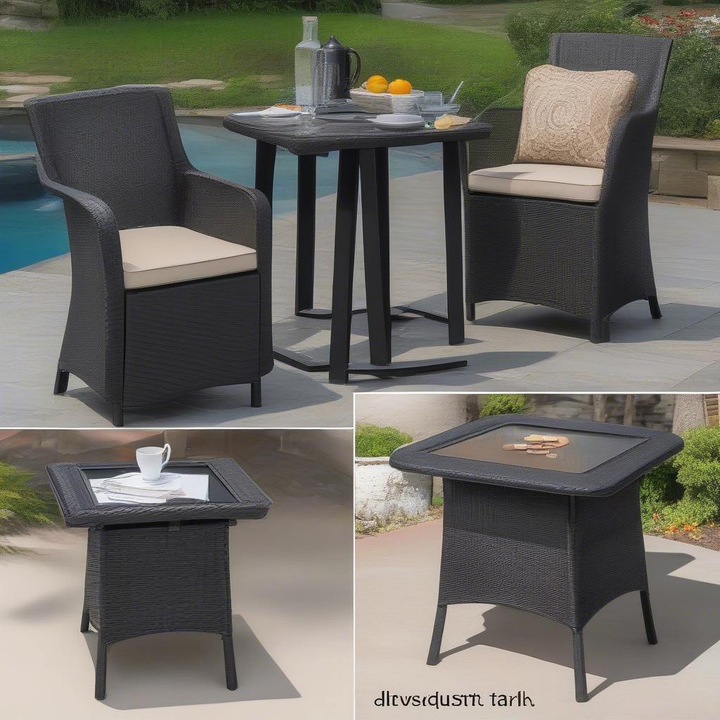 Black Wicker Patio Table Storage Options