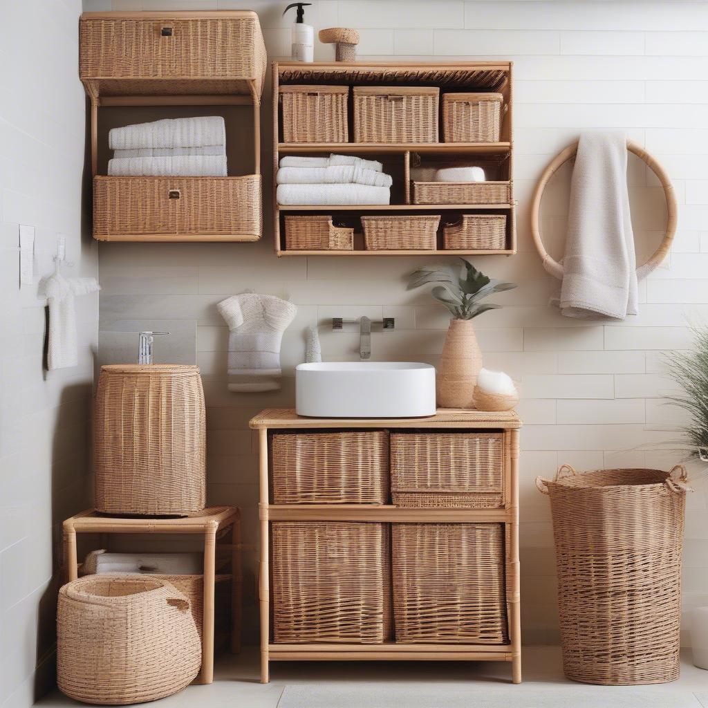 Affordable Wicker Bathroom Storage Ideas