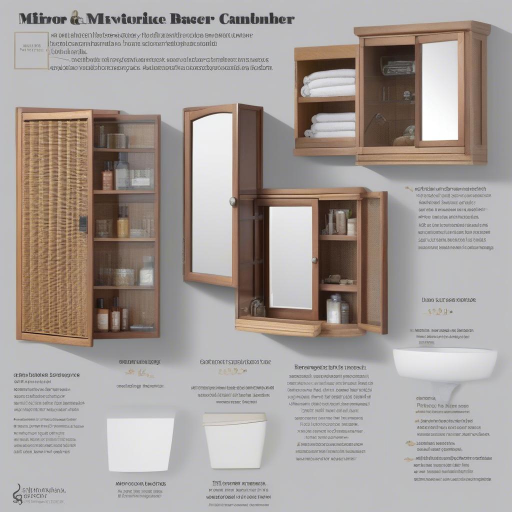 Choosing the right mirror medicine cabinet with wicker basket involves several factors.