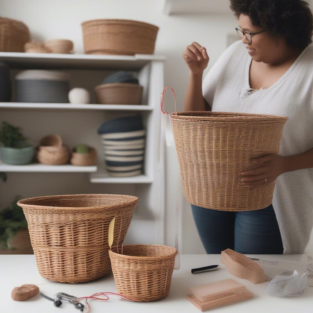 Measuring for the Perfect Sized Wicker Basket