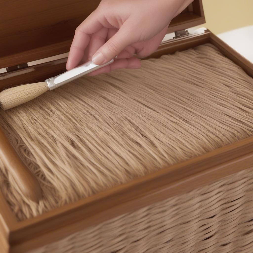 Cleaning a Broyhill Wicker Storage Chest