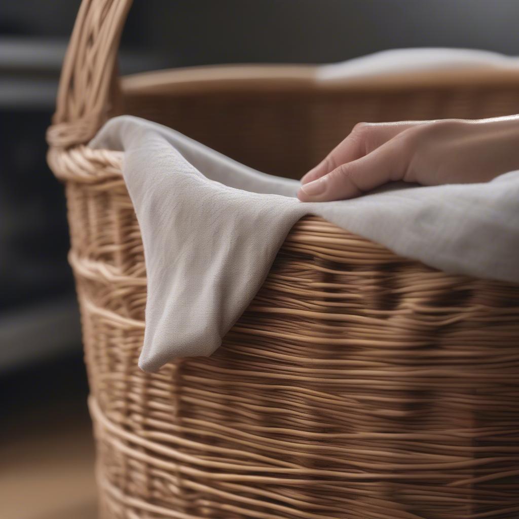 Cleaning an Extra Large Wicker Storage Basket