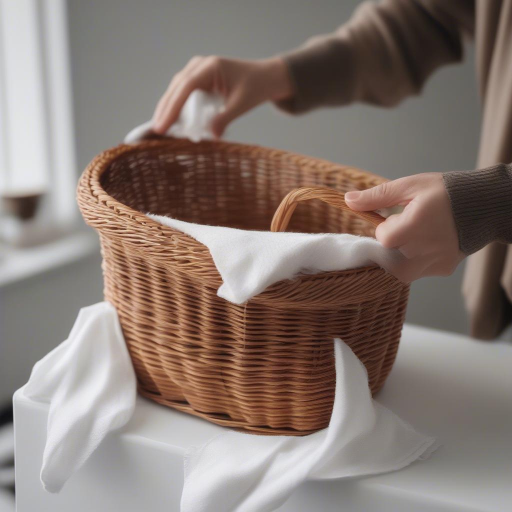 Cleaning Open Wicker Baskets