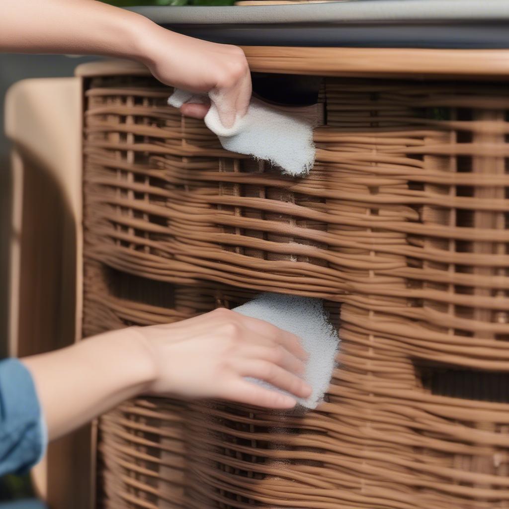 Keeping your outdoor wicker cabinets clean ensures their longevity.