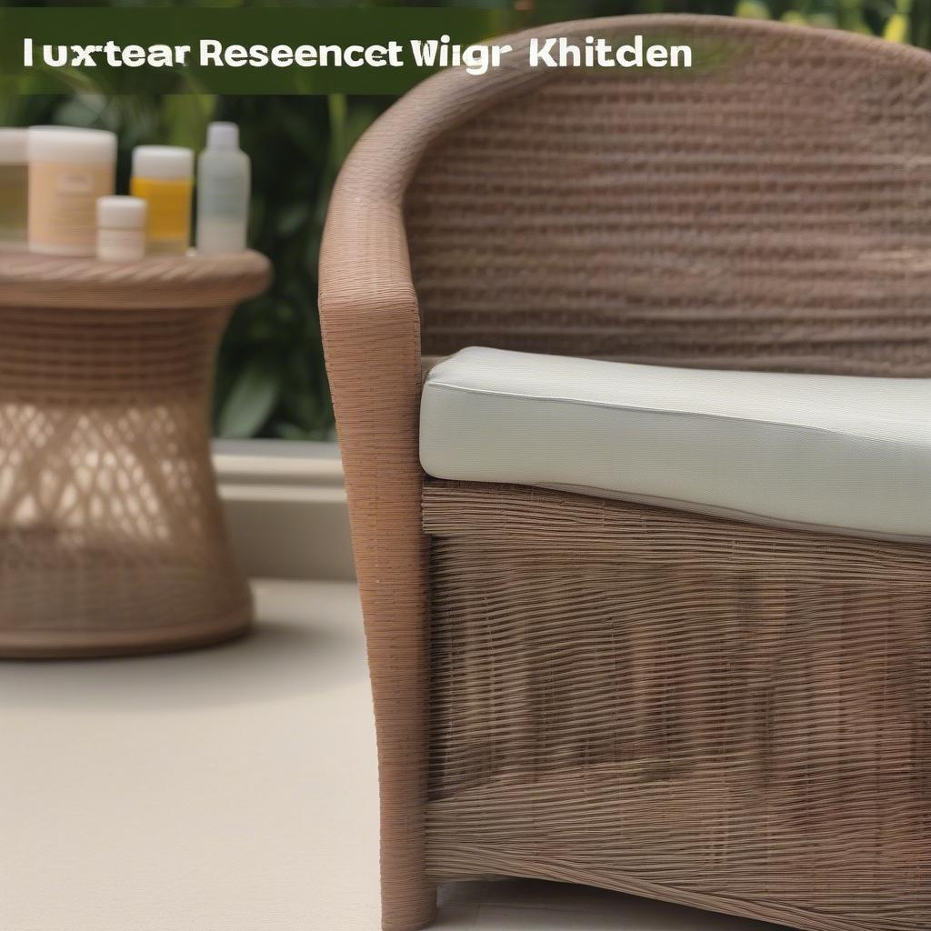 Cleaning an Outdoor Wicker Storage Ottoman