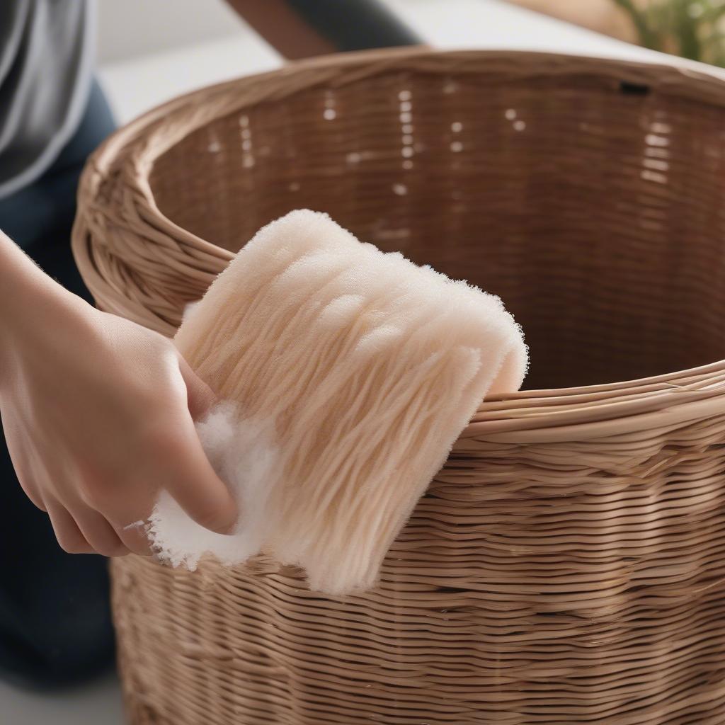 Cleaning the Palm Harbor Outdoor Wicker Storage Bin