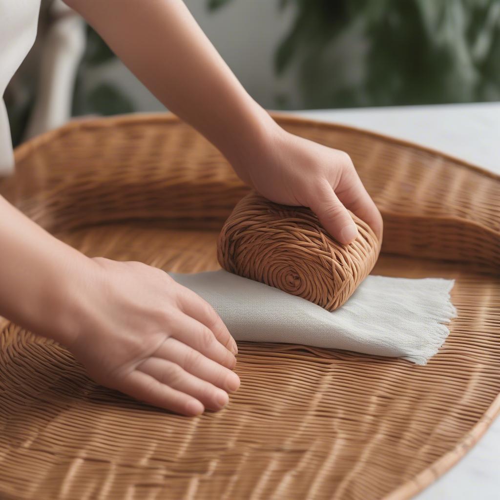 Easy Cleaning of Rattan Wicker Placemats