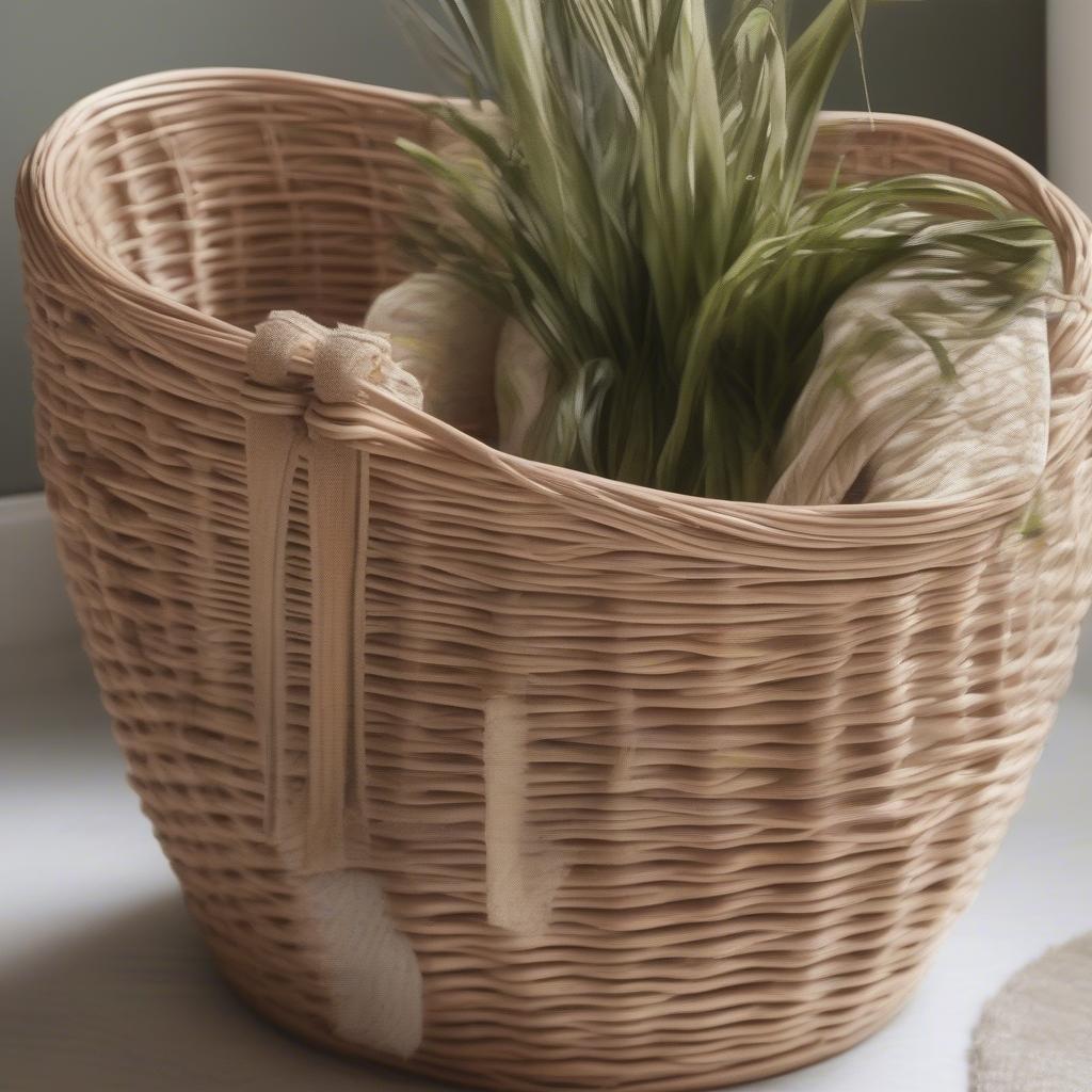 Cleaning and Maintaining a Rattan Wicker Plant Holder