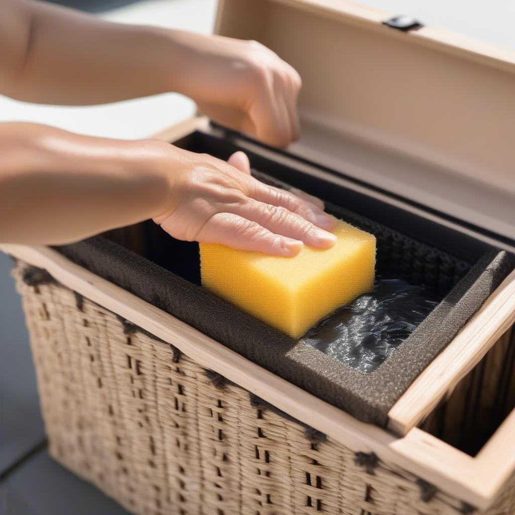 Cleaning a Resin Wicker Storage Box for Longevity