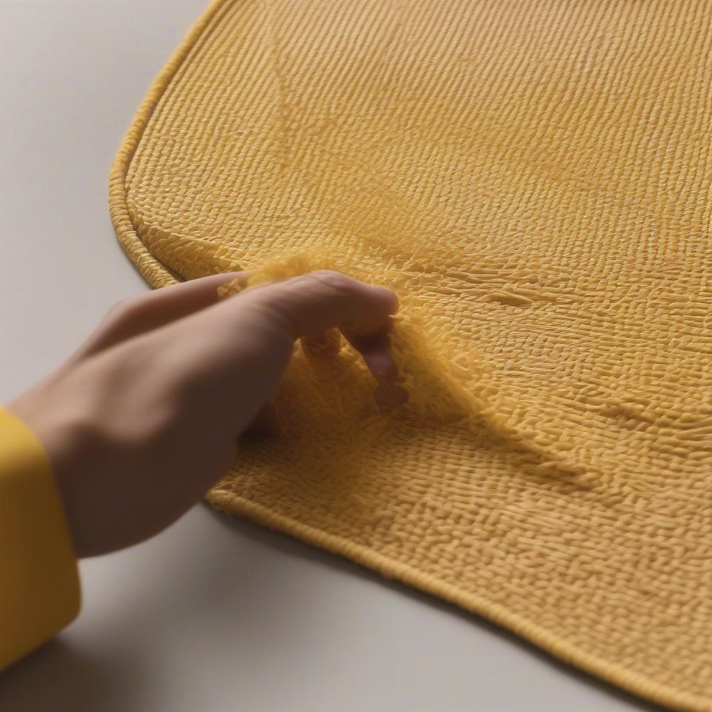 Cleaning spizy wicker placemats is easy with a damp cloth.