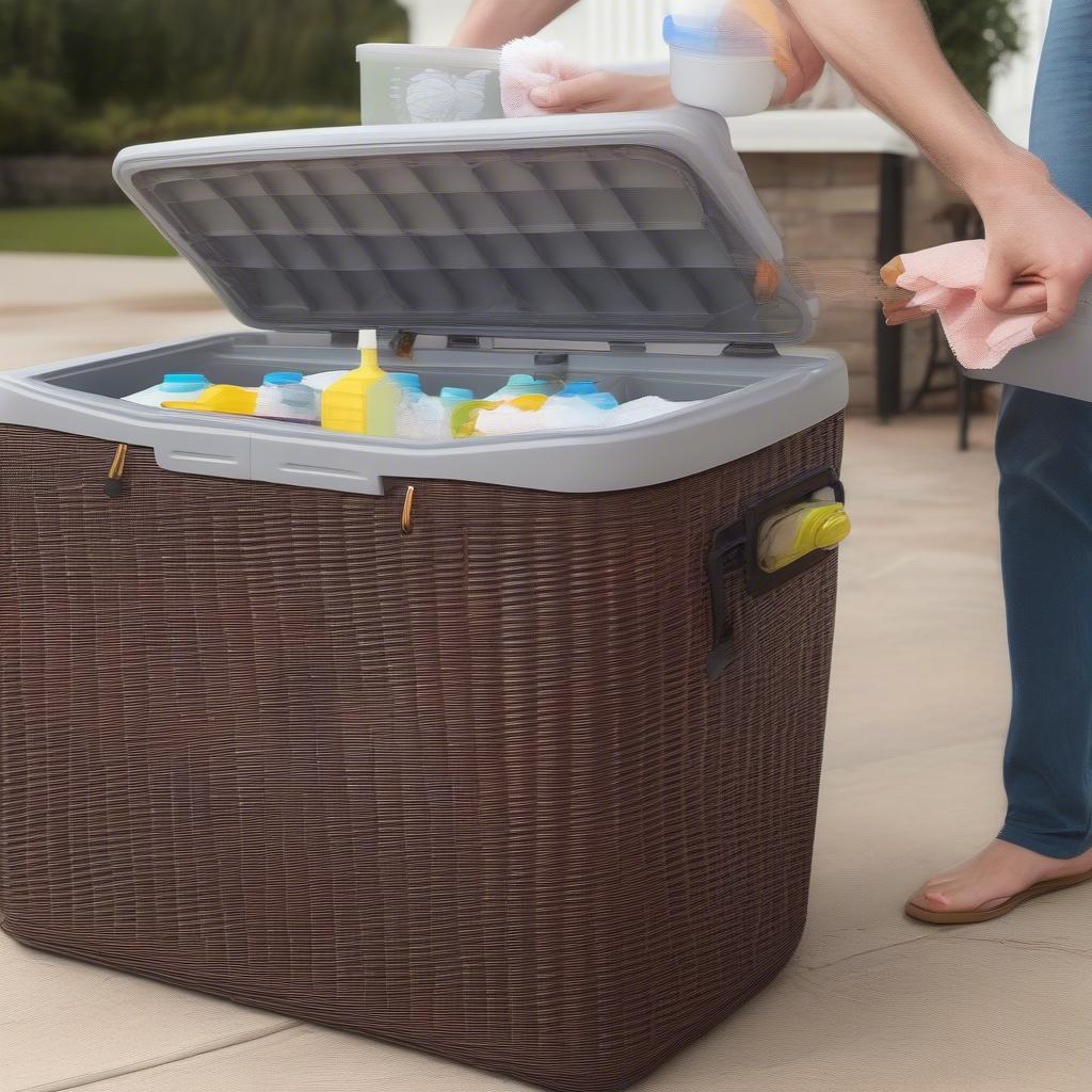 Cleaning and Storing a Resin Wicker Cooler