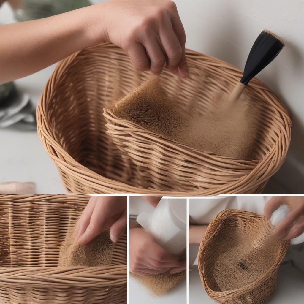 Cleaning a Wicker Basket