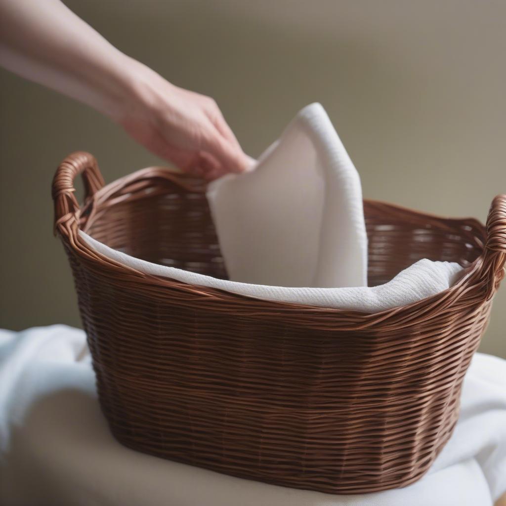 Cleaning Wicker Basket Liner