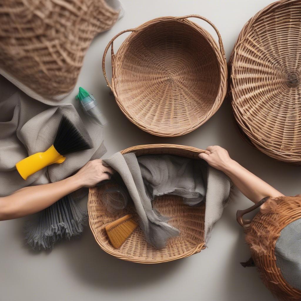 Cleaning Wicker Baskets