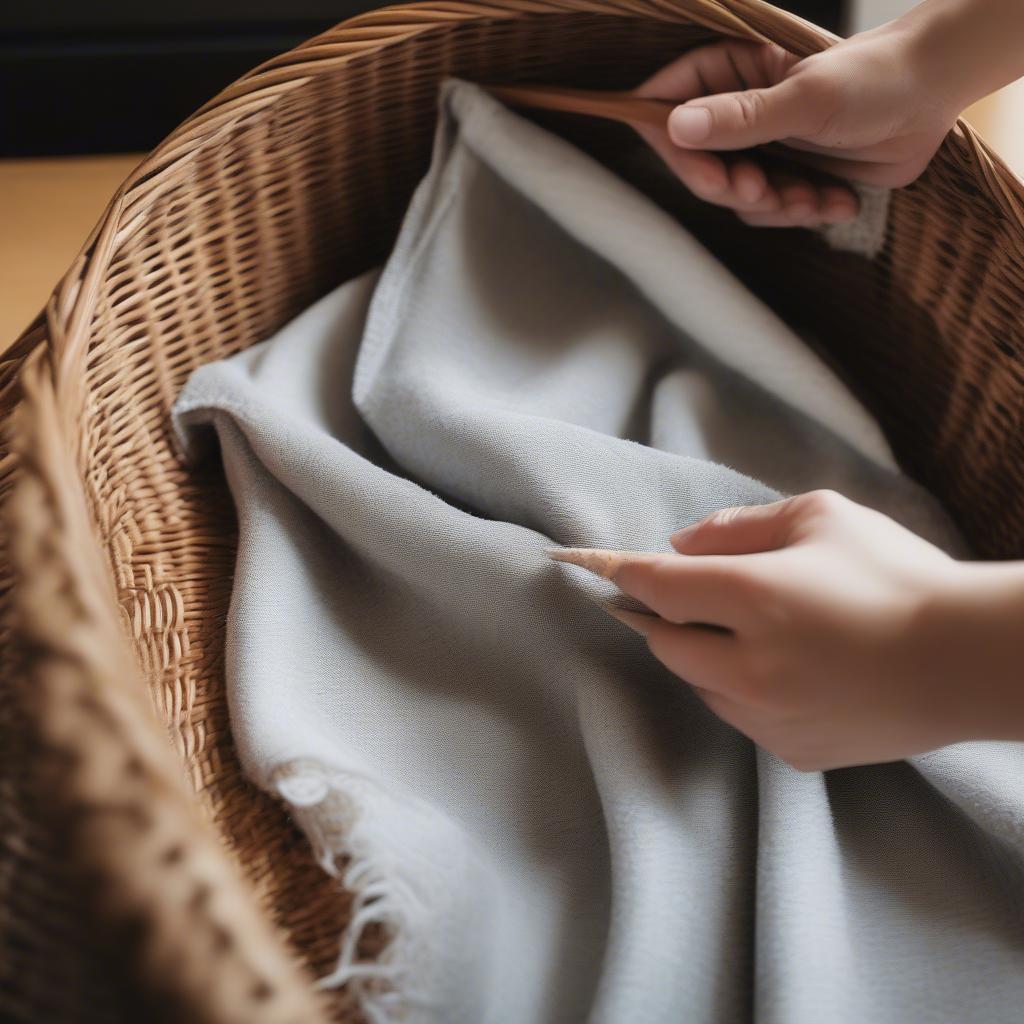 Cleaning and maintaining wicker baskets to extend their lifespan.