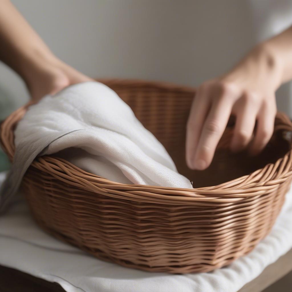 Cleaning wicker baskets in the UK