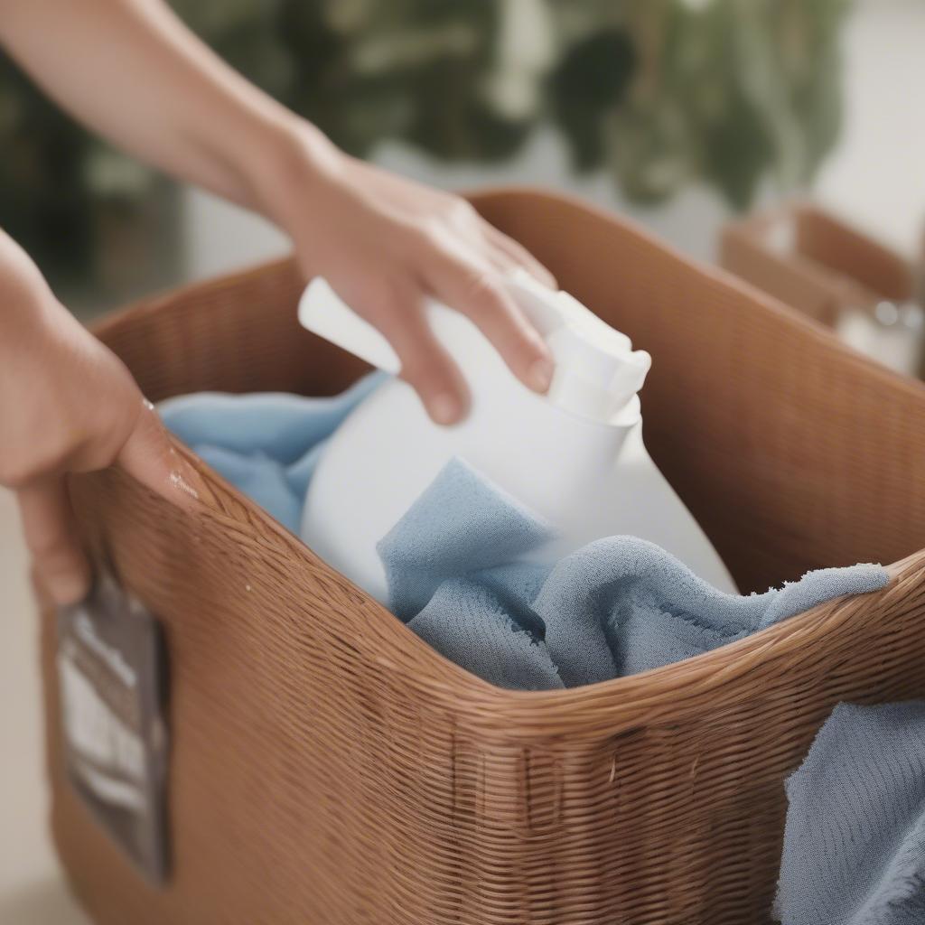 Cleaning Wicker Storage Bins