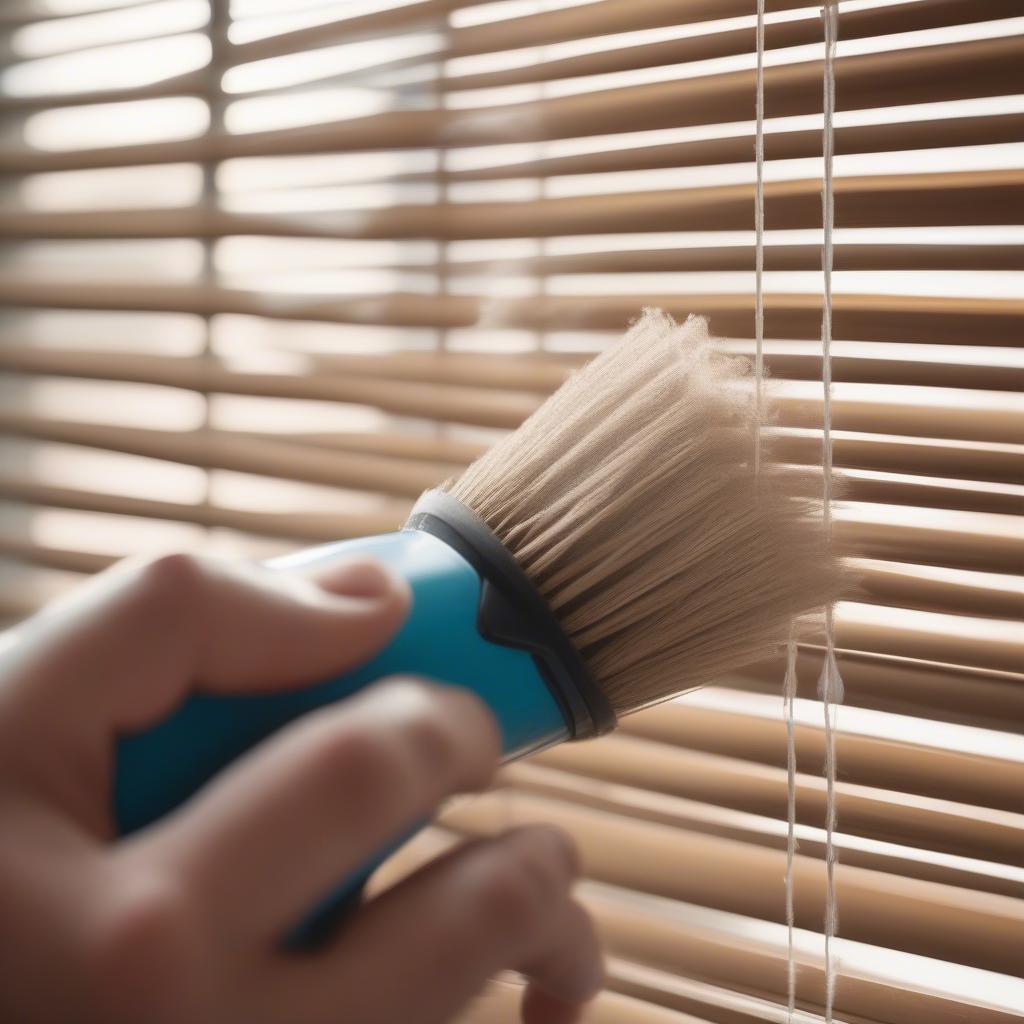 Cleaning wicker blinds before painting