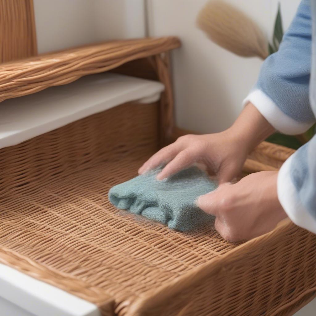 Cleaning a Wicker Cabinet