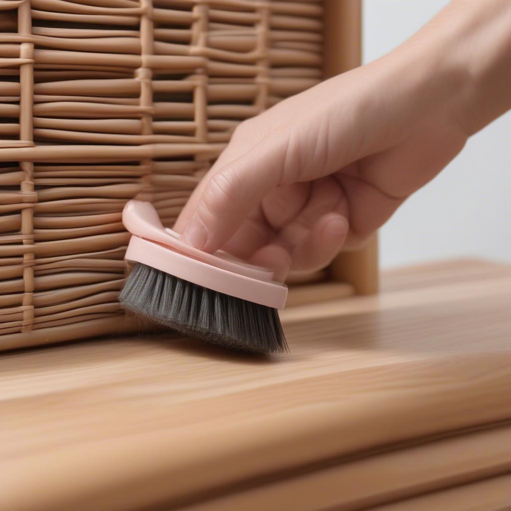 Cleaning and maintaining wicker cabinet inserts