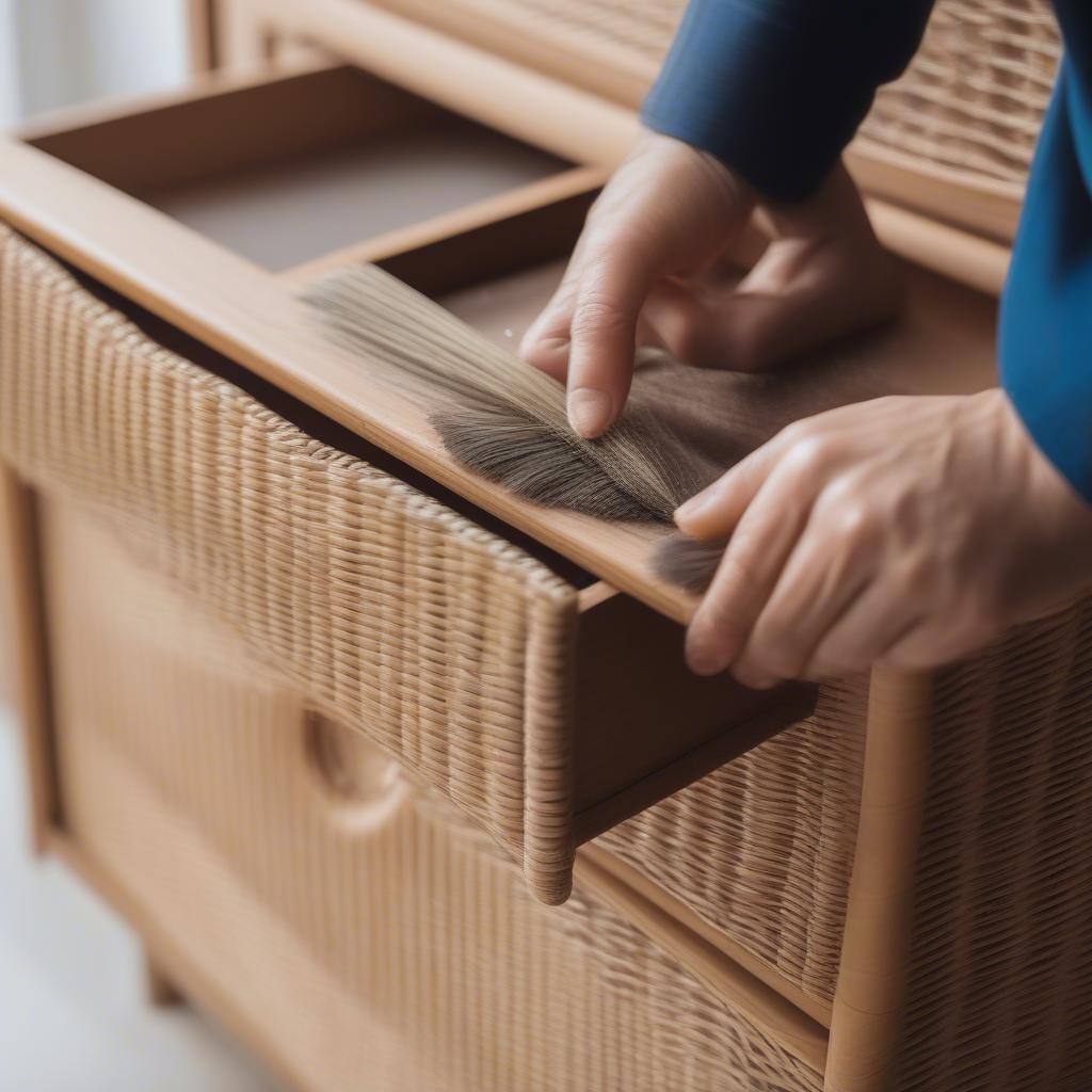 Cleaning a Wicker Cabinet and Maintaining Wicker Furniture