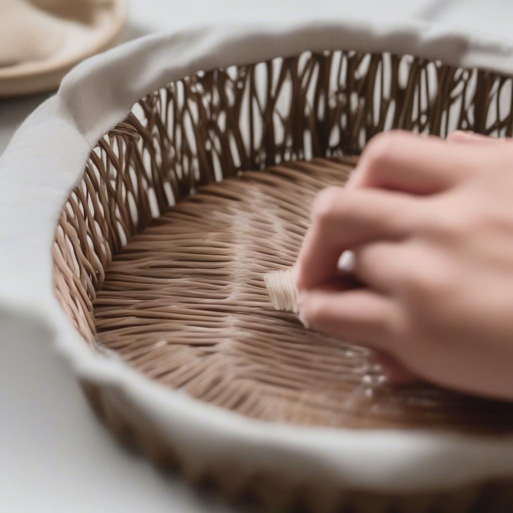 Cleaning a Wicker Cake Pan Holder