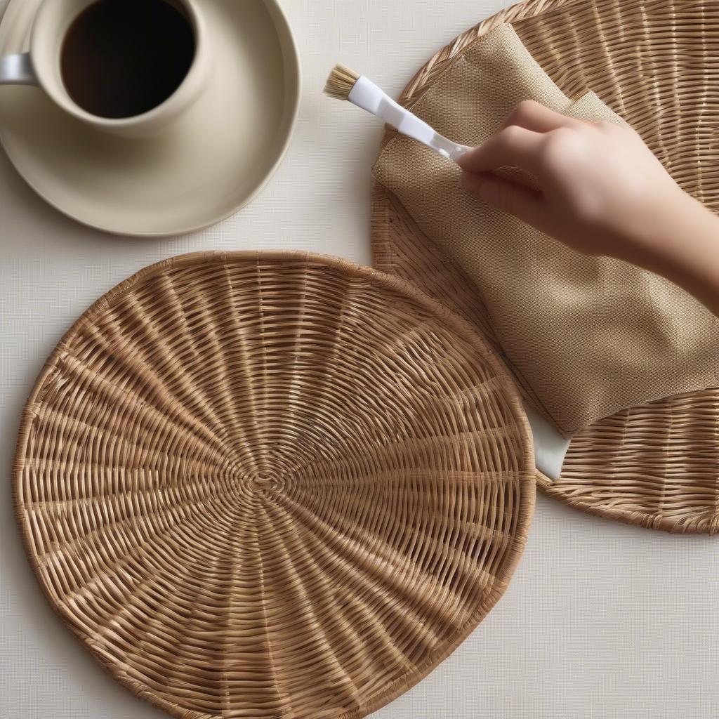 Cleaning Wicker Charger Placemats