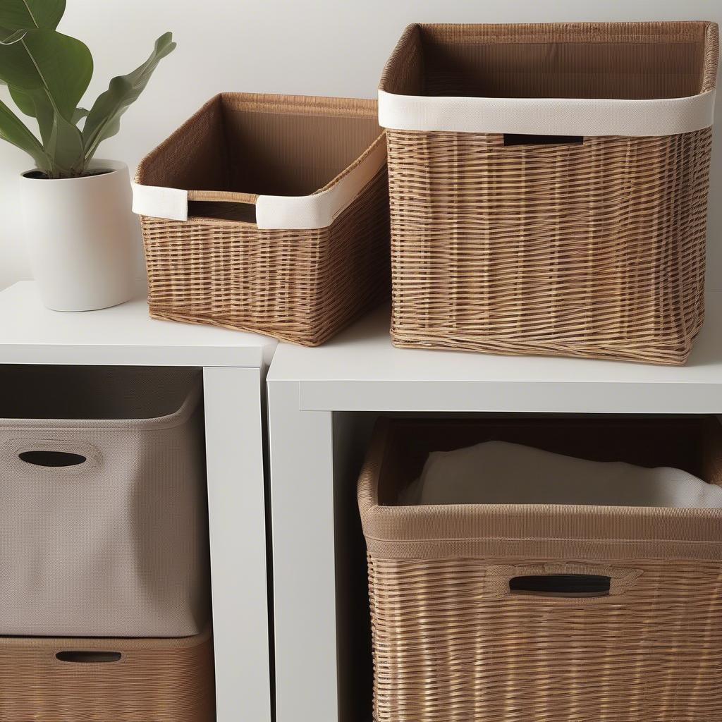 Cleaning an Image Wicker Fabric Storage Bin