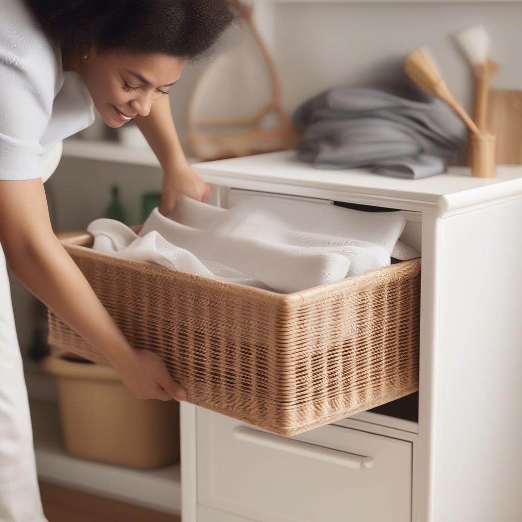 Cleaning a Wicker File Cabinet