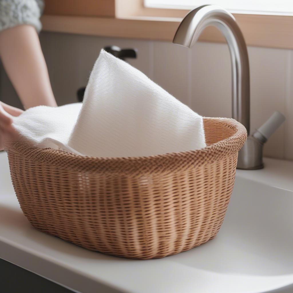 Cleaning a Wicker Float Storage Basket