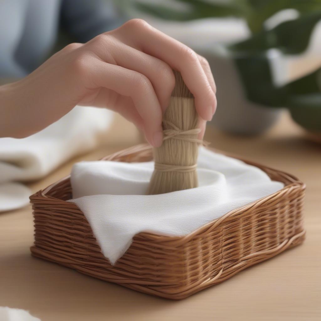 Cleaning a Wicker Napkin Holder