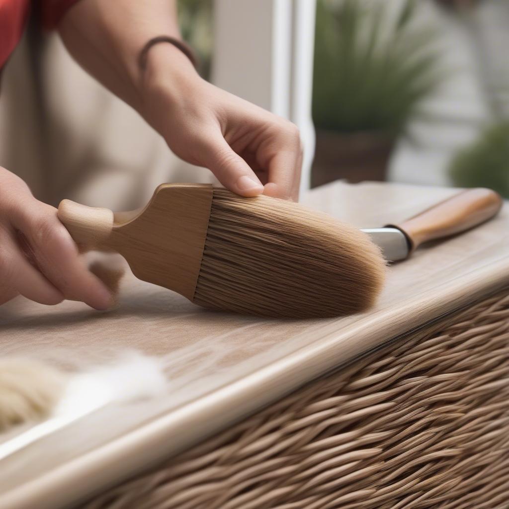 Cleaning and Maintaining a Wicker Outdoor Kitchen Cabinet