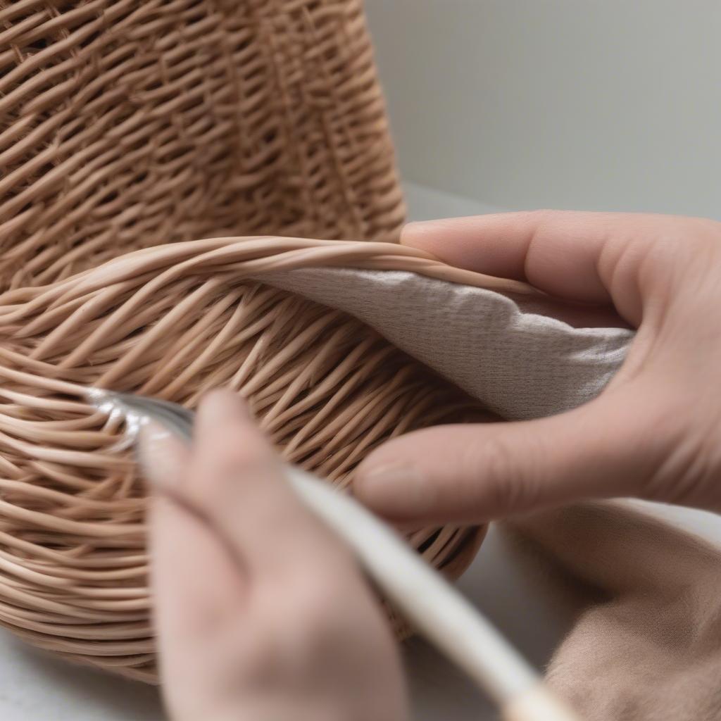 Cleaning a Wicker Plant Holder