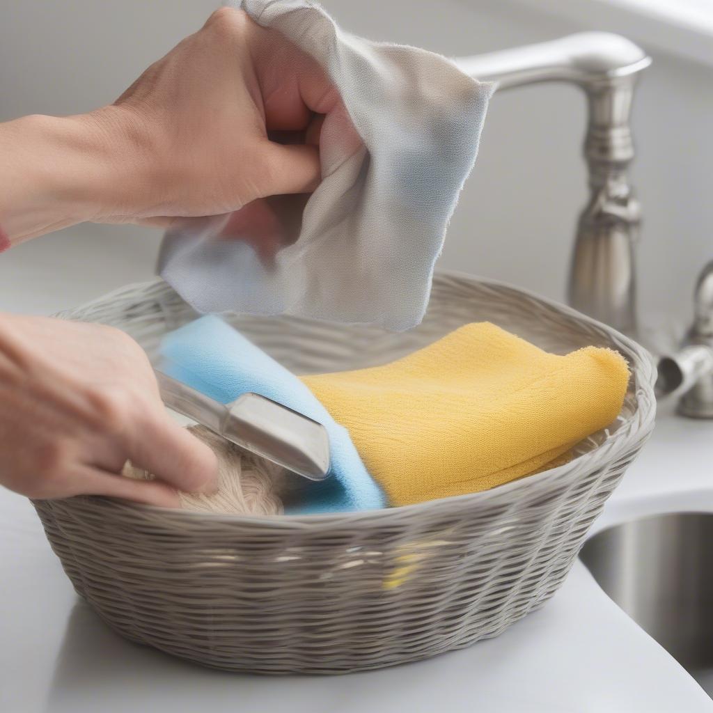 Cleaning a Wicker Pyrex Holder