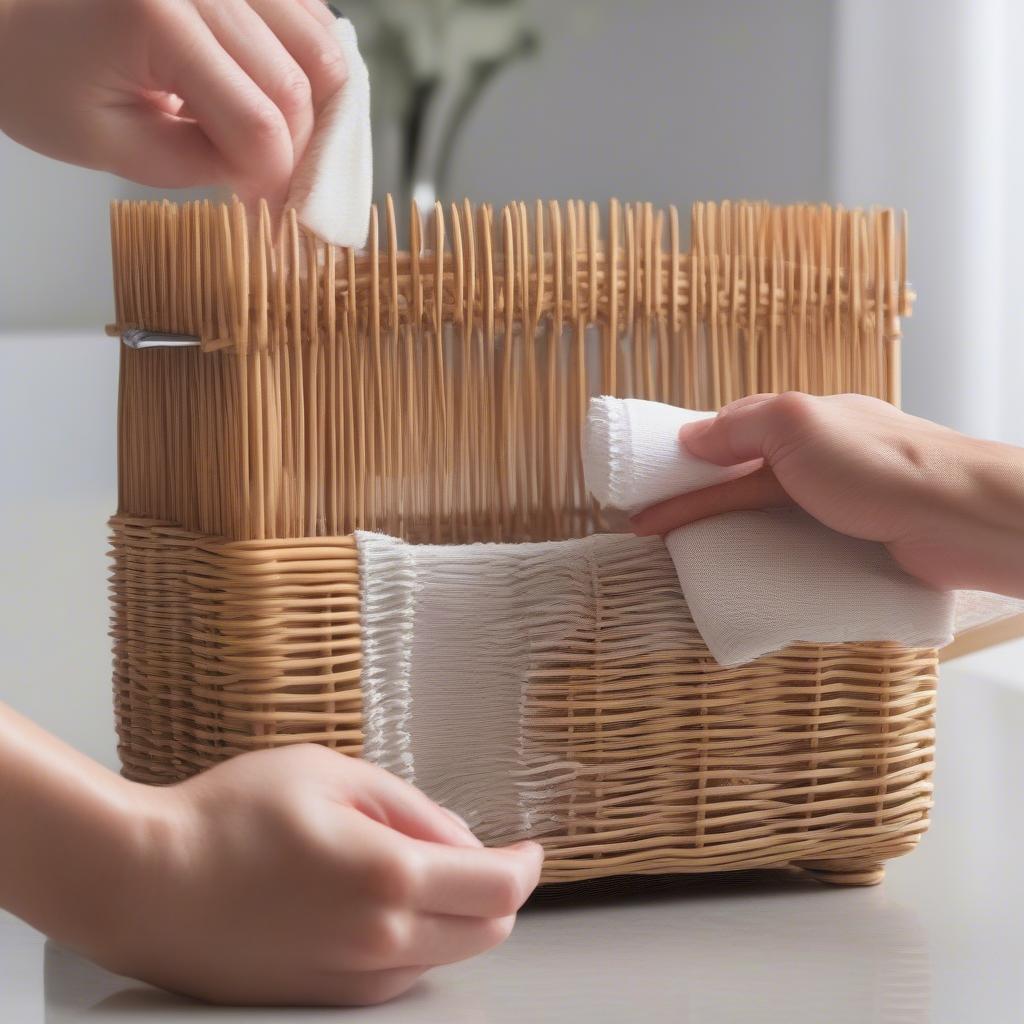 Cleaning a Wicker Serviette Holder