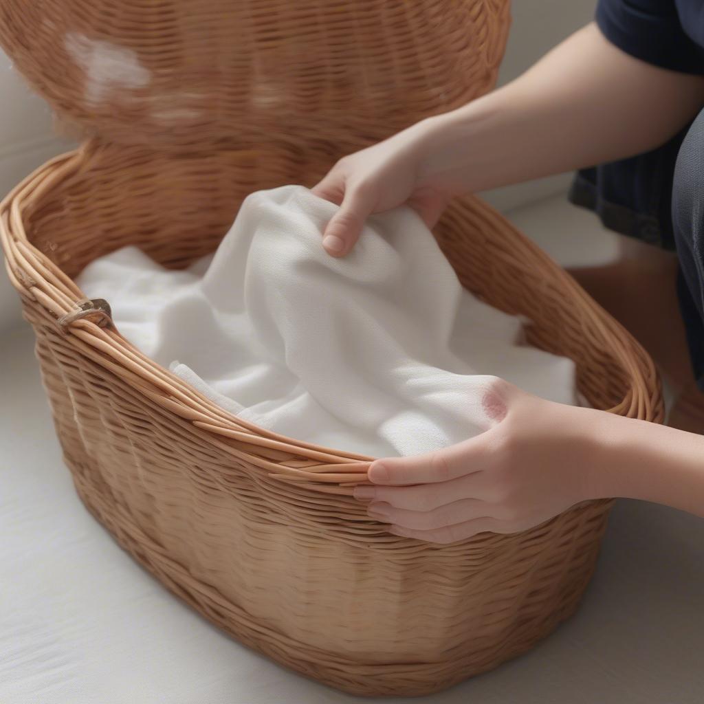 Cleaning Wicker Storage Baskets