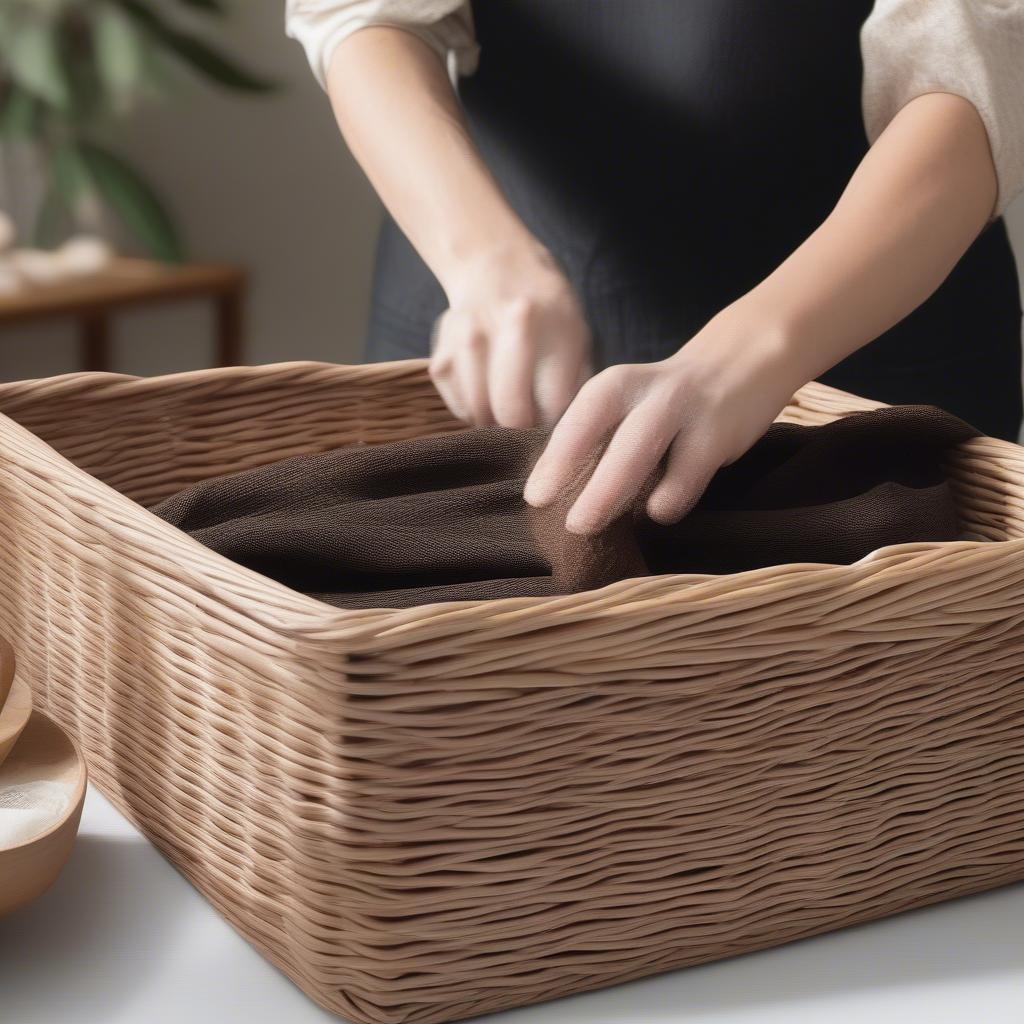 Cleaning Wicker Storage Baskets