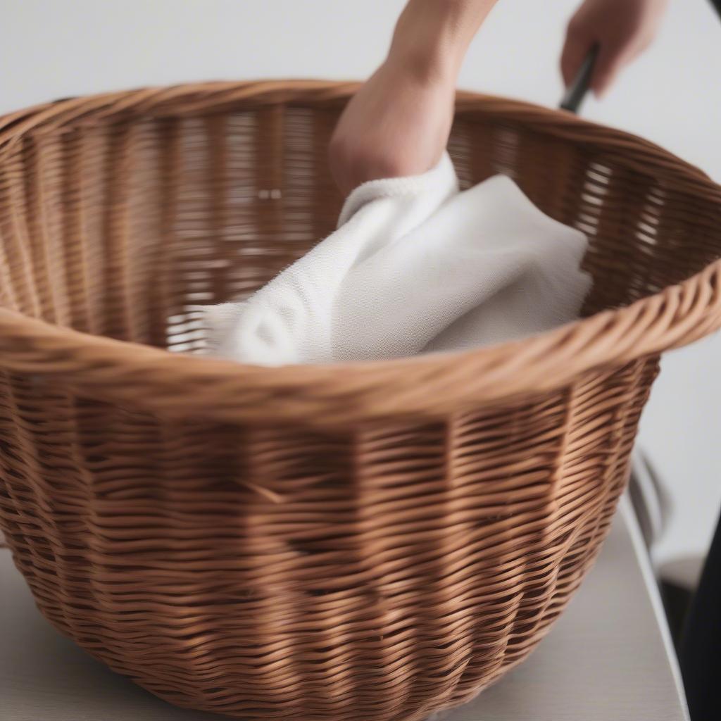 Cleaning Wicker Storage Baskets