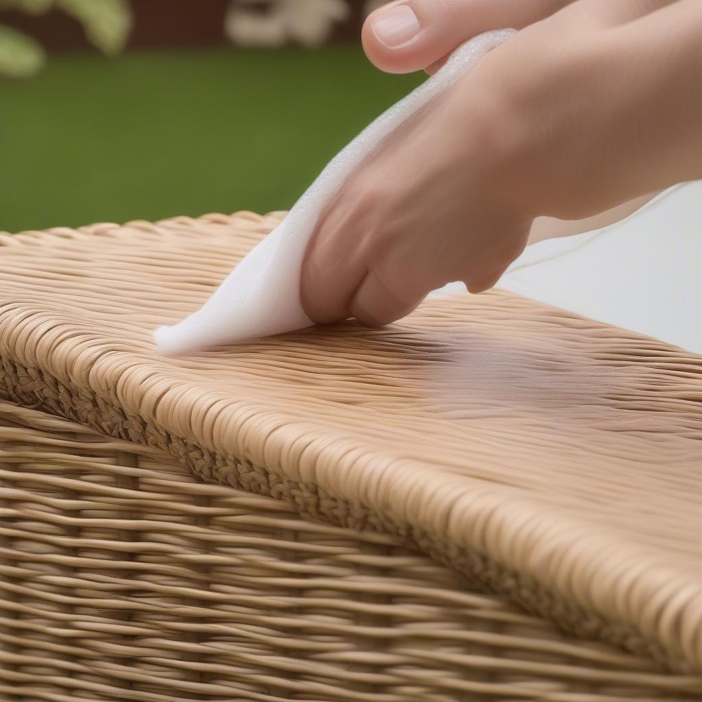 Cleaning a Wicker Storage Bench